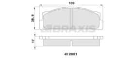 Гальмівні колодки Braxis aa0401