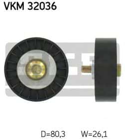 Обводной ролик поликлинового ремня SKF VKM 32036