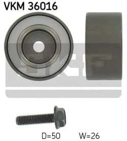 Обводной ролик поликлинового ремня SKF VKM 36016