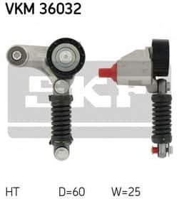 Натяжний ролик поліклинового ременя SKF VKM 36032