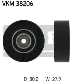 Обводной ролик поликлинового ремня SKF VKM 38206