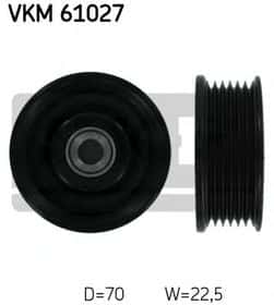 Обвідний ролик поліклинового ременя SKF VKM 61027