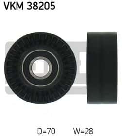 Обводной ролик поликлинового ремня SKF VKM 38205