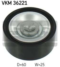 Обводной ролик поликлинового ремня SKF VKM 36221