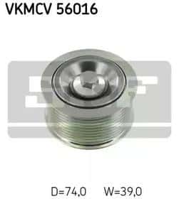 Обводной ролик поликлинового ремня SKF vkmcv56016