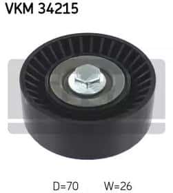 Обводной ролик поликлинового ремня SKF VKM34215