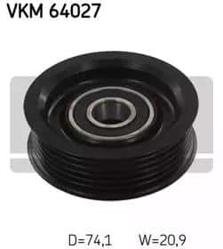 Обводной ролик поликлинового ремня SKF VKM64027