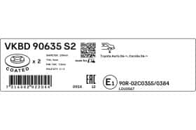 Гальмівний диск SKF vkbd90635s2
