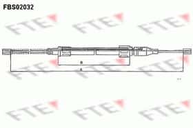 Трос ручного гальма FTE FBS02032