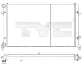 Радіатор охолодження двигуна TYC 702-0025