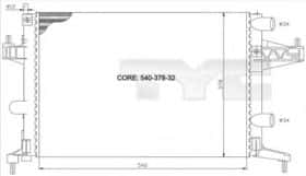 Радіатор охолодження двигуна TYC 725-0007