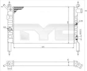 Радіатор охолодження двигуна TYC 725-0018