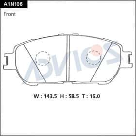 Тормозные колодки Advics a1n106