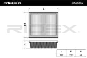 Воздушный фильтр RIDEX 8a0055