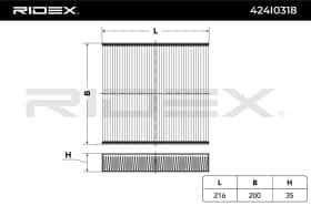 Фільтр салону RIDEX 424i0318