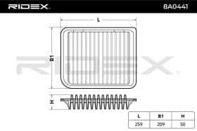 Повітряний фільтр RIDEX 8a0441