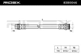 Тормозной шланг RIDEX 83b0046