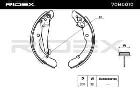 Гальмівні колодки RIDEX 70b0010