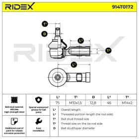 Наконечник рулевой тяги RIDEX 914t0172