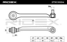 Рычаг подвески RIDEX 273c0004