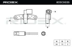 Датчик положения коленвала RIDEX 833c0035