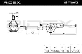 Наконечник рулевой тяги RIDEX 914t0012