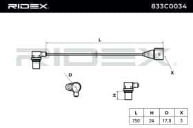 Датчик положения коленвала RIDEX 833c0034