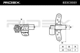 Датчик положения коленвала RIDEX 833c0051