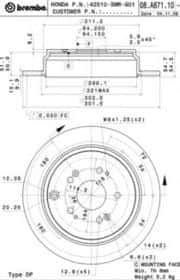 Гальмівний диск Brembo 08.A871.11