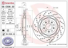Гальмівний диск Brembo 09c50633