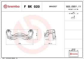 Скоба тормозного суппорта Brembo fbk020