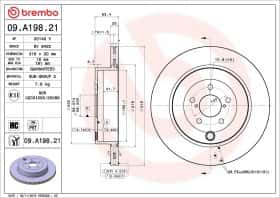 Гальмівний диск Brembo 09a19821