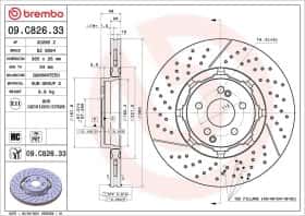 Гальмівний диск Brembo 09c82633