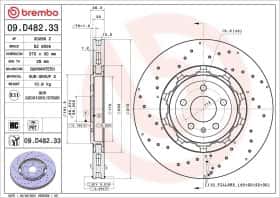Гальмівний диск Brembo 09d48233