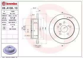 Тормозной диск Brembo 08.A108.10