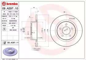 Тормозной диск Brembo 08A29711