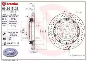 Гальмівний диск Brembo 09931523
