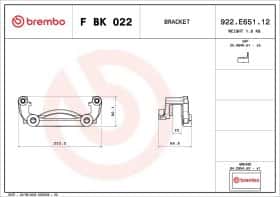 Скоба тормозного суппорта Brembo fbk022