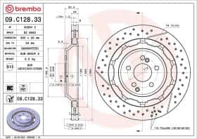 Гальмівний диск Brembo 09c12833