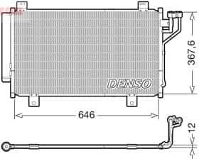 Радиатор кондиционера Denso dcn44012