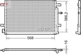 Радиатор кондиционера Denso dcn02038