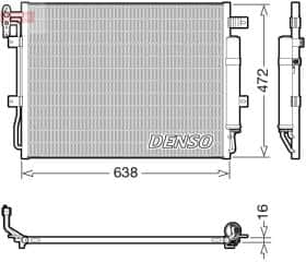 Радиатор кондиционера Denso dcn14003
