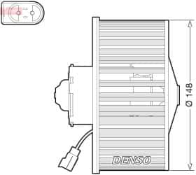 Вентилятор салону Denso dea10054