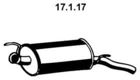 Глушник вихлопних газів кінцевий Eberspächer 17.1.17