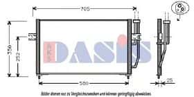 Радиатор кондиционера Aks Dasis 222150N