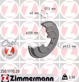 Тормозной барабан Zimmermann 250177520