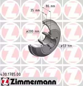 Тормозной барабан Zimmermann 430.1785.00