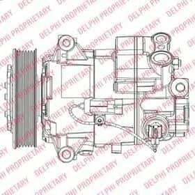 Компрессор кондиционера Delphi TSP0155948