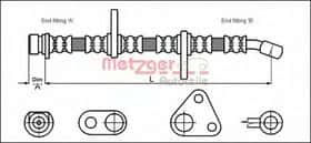 Тормозной шланг Metzger 4113501