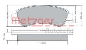 Гальмівні колодки Metzger 1170085